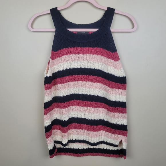 J. Crew Stripe Knit Tank Top size M - Picture 2 of 7